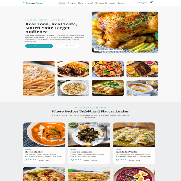 Whisk and Wares website design by K9 Advertisement